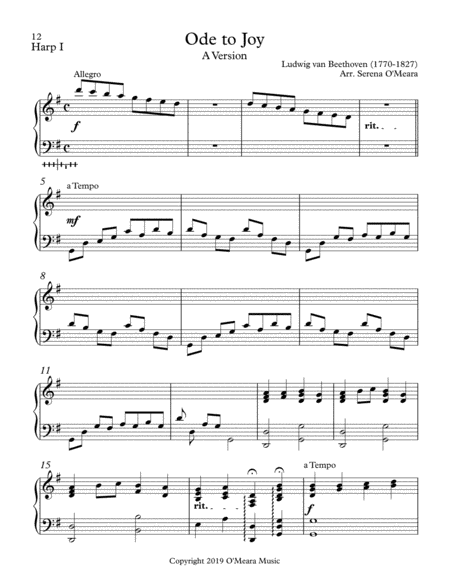 Ode To Joy A Version Harp I Page 2