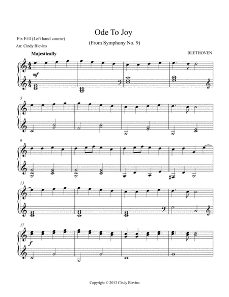 Ode To Joy Arranged For Double Strung Harp From My Book Classic With A Side Of Nostalgia For Double Strung Harp Page 2