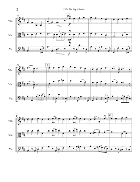 Ode To Joy For String Trio Page 2