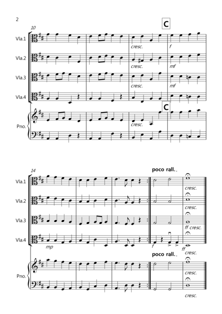 Ode To Joy For Viola Quartet Page 2