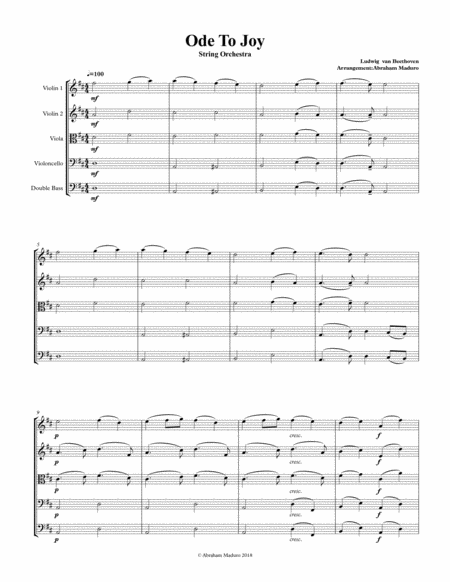 Ode To Joy String Orchestra Quintet Page 2