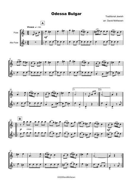 Odessa Bulgar For Flute And Alto Flute Duet Page 2