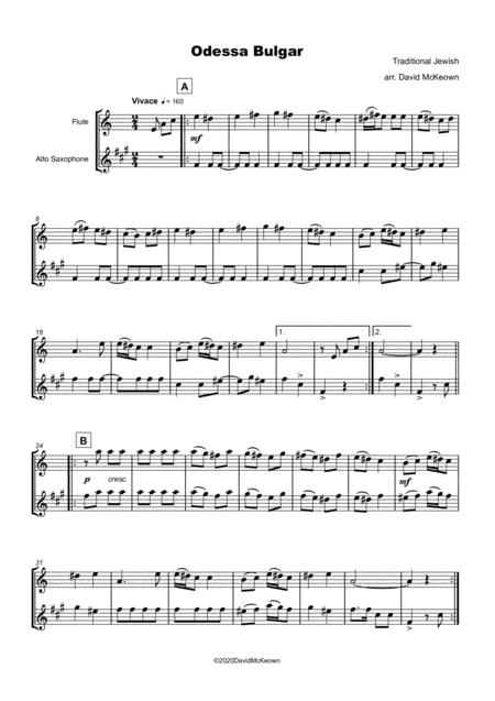 Odessa Bulgar For Flute And Alto Saxophone Duet Page 2