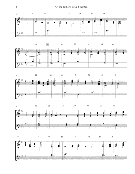 Of The Fathers Love Begotten For 2 Octave Handbell Choir Page 2