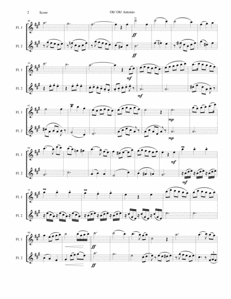 Oh Oh Antonio For 2 Flutes Page 2