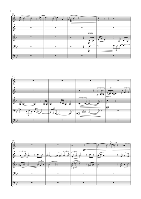 Oh Shenandoah Across The Wide Missouri American Folksong For Brass Quintet Score And Parts Page 2