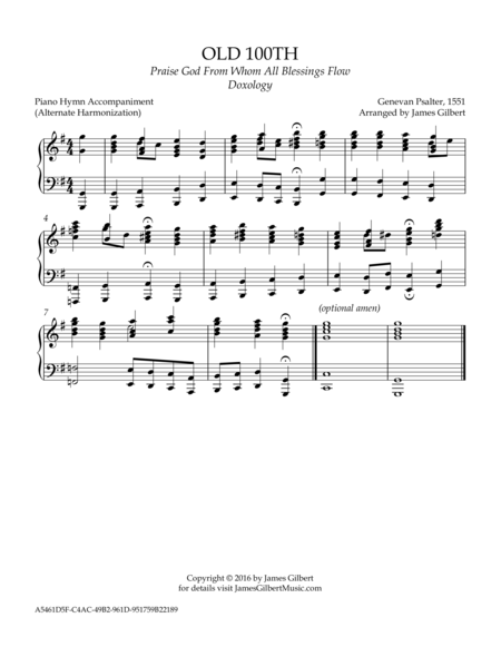 Old 100th Doxology Praise God From Whom All Blessings Flow Page 2