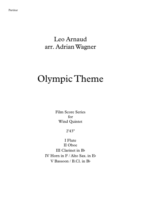 Olympic Theme Leo Arnaud Wind Quintet Arr Adrian Wagner Page 2