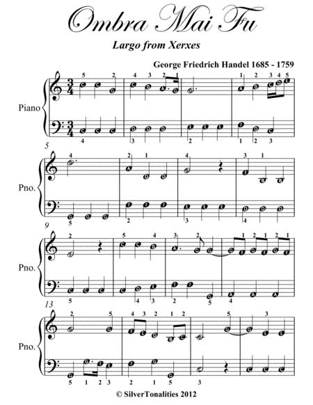 Ombra Mai Fu Largo From Xerxes Easy Piano Sheet Music Page 2