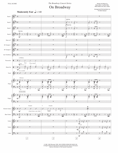 On Broadway Full Score Parts Page 2