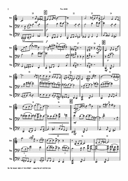 On The Sunny Side Of The Street Bb Jazz Classic Brass Trio Page 2