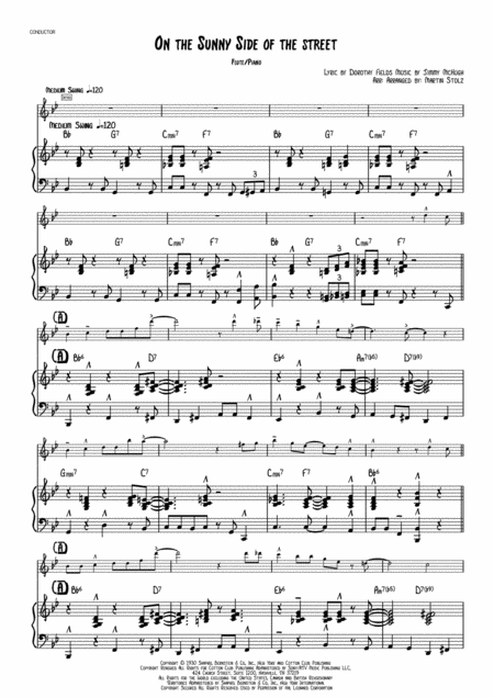 On The Sunny Side Of The Street For Flute And Piano Page 2