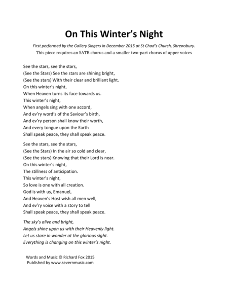 On This Winters Night Page 2