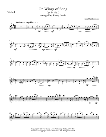 On Wings Of Song String Quartet For String Quartet Page 2