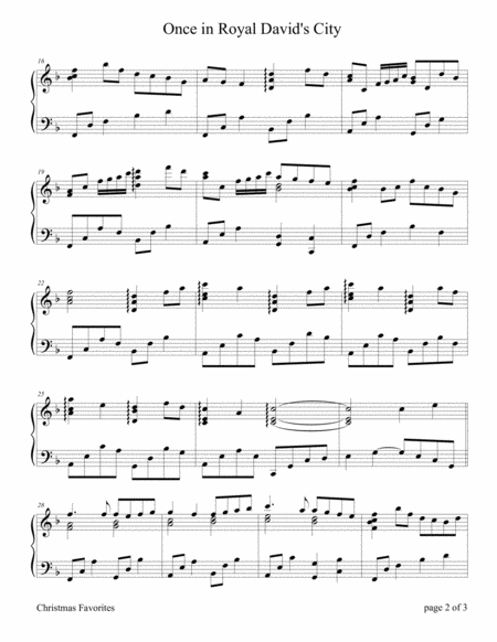 Once In Royal Davids City Piano Solo Page 2