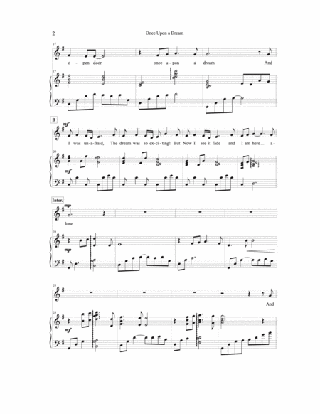 Once Upon A Dream For Vocal Piano Page 2