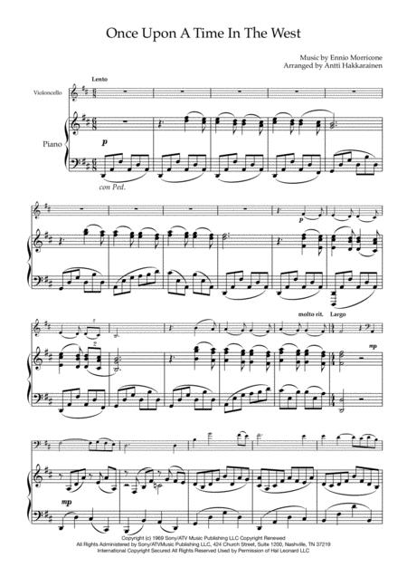 Once Upon A Time In The West Cello Piano Page 2