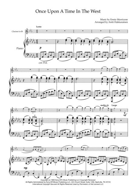 Once Upon A Time In The West Clarinet Piano Page 2