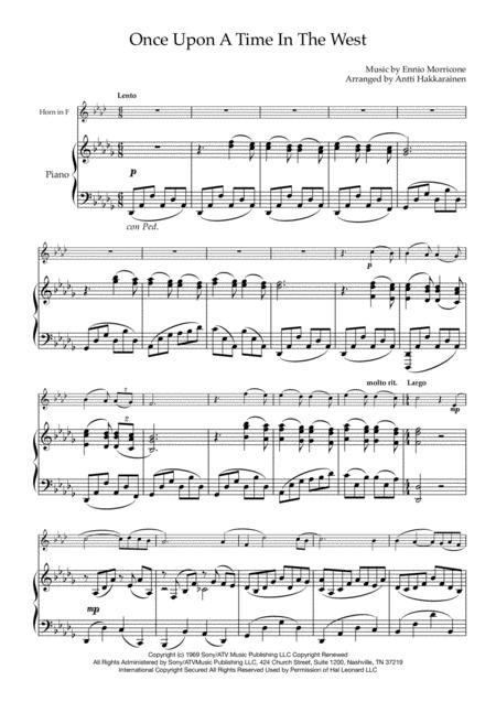 Once Upon A Time In The West Horn Piano Page 2