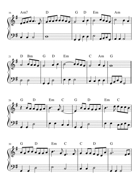 One Call Away For Easy Piano Guitar Page 2