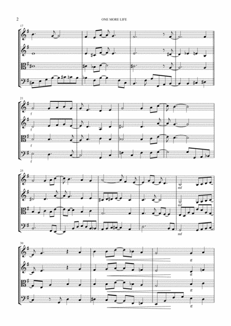 One More Life String Quartet Page 2