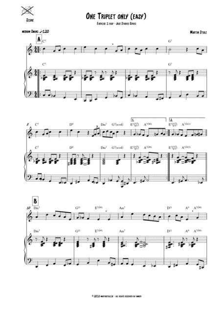 One Triplet Only Easy Version Arranged For Flute And Piano Page 2