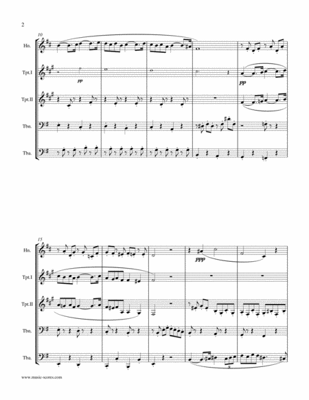 Op 50 Pavane French Horn 2 Trumpets Trombone And Tuba Page 2