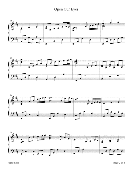 Open Our Eyes Sacred Piano Solo Page 2