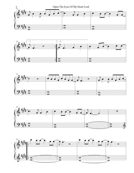 Open The Eyes Of My Heart Lord Paul Baloche Sheet Music Easy Piano Page 2