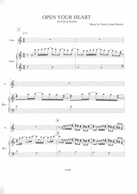 Open Your Heart Flute Piano Page 2