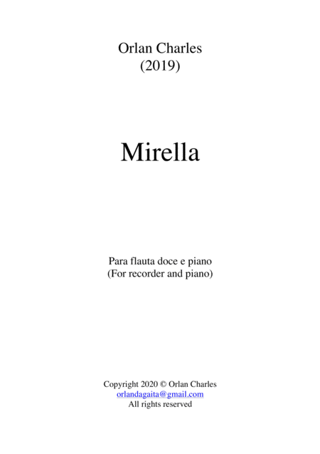 Orlan Charles Mirella Little Improvisation For Recorder And Piano Page 2