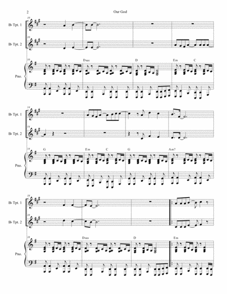 Our God Duet For Bb Trumpet Page 2