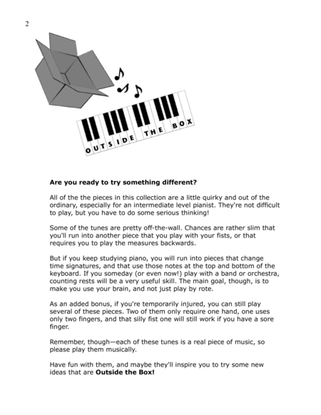 Outside The Box 9 Silly Piano Solos To Make You Think Page 2