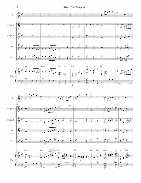 Over The Rainbow For Brass Quartet Page 2