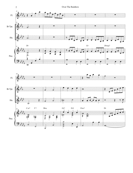 Over The Rainbow From The Wizard Of Oz Duet For Bb Trumpet And French Horn Page 2