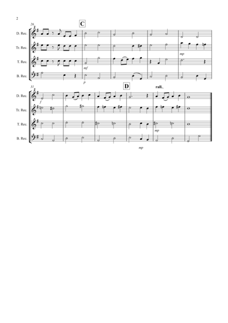 Over The Rainbow From The Wizard Of Oz For Recorder Quartet Page 2