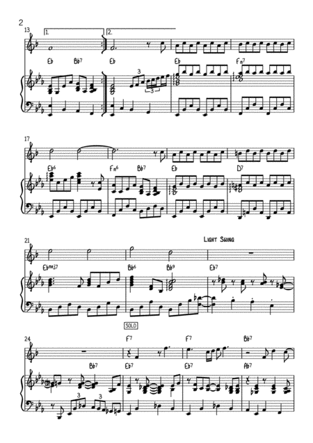 Over The Rainbow Jazz Version Clarinet And Piano Page 2