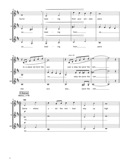 Over The Rainbow Saa A Cappella Jazz Page 2