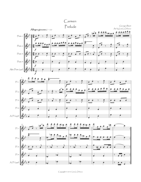 Overture From Carmen For Flute Quartet Page 2