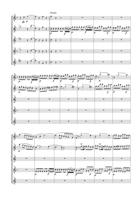 Overture From The Opera The Magic Flute For Saxophone Quintet Page 2