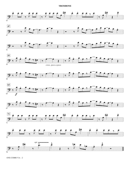 Oye Como Va Arr Kirby Shaw Trombone Page 2