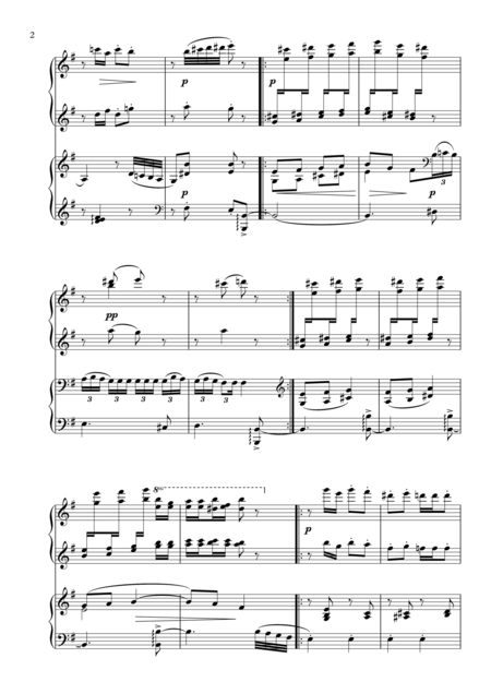 P I Tchaikovsky Dance Of The Sugar Plum Fairy From The Ballet The Nutcracker For Piano 4 Hands Page 2