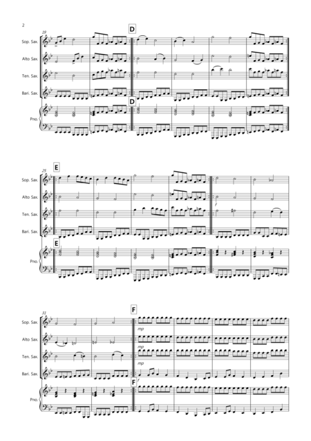 Pachelbel Rocks For Saxophone Quartet Page 2