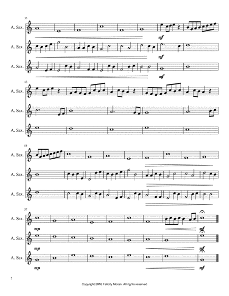 Pachelbels Canon For Alto Sax Trio Page 2