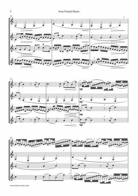 Pachelbels Canon French Horn Quartet Page 2