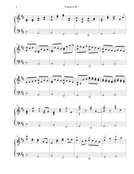 Pachelbels Canon In D Authentic Piano Arrangement Page 2