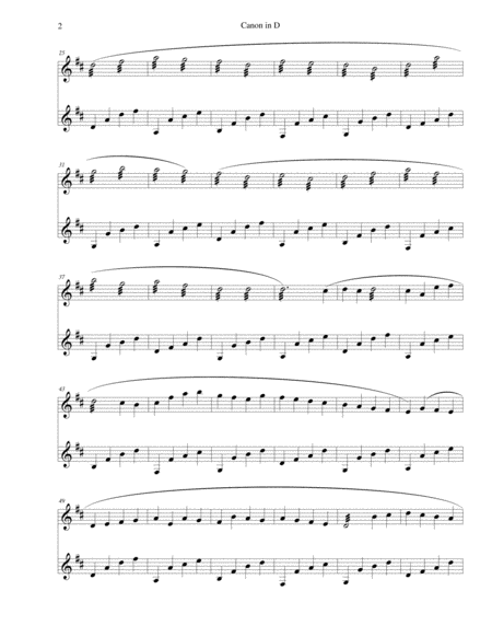 Pachelbels Canon In D For Xylophone Or Marimba And Guitar Page 2