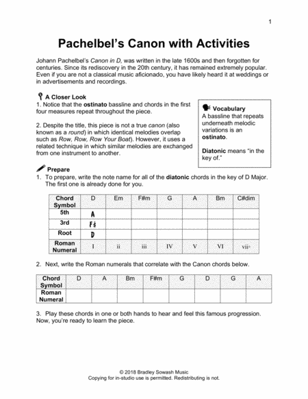 Pachelbels Canon With Activities Page 2