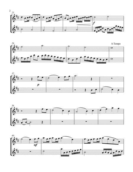 Pachelbels Noel Treble C Instrument Duet Parts Only Page 2