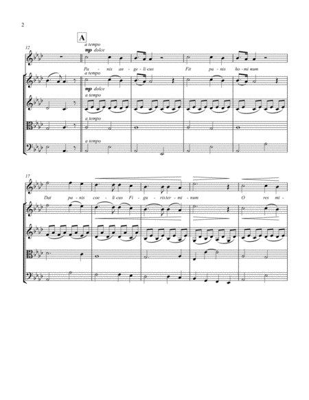 Panis Angelicus A Flat For Voice And String Quartet Page 2